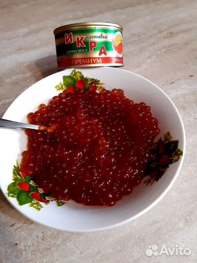 Икра красная форель, чавыча, нерка