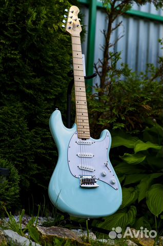 Sterling by Music Man Cutlass SSS Daphne Blue
