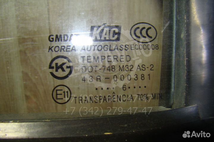 Стекло двери задней левой Chevrolet Lacetti
