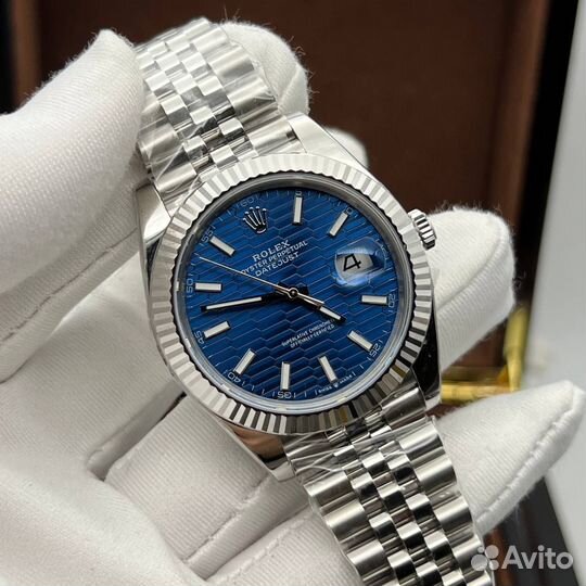 Часы Rolex DateJust II Fluted Motiff синие