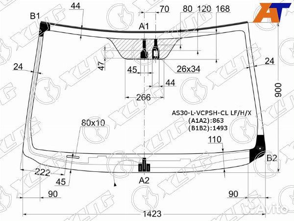 Стекло лобовое toyota RAV4