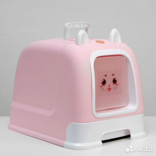 Туалет-домик с большим выдвижным поддоном, 53 х 41