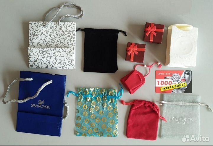 Колекция коробок мешочки для украшений цена за все