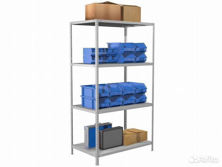 Стеллаж металлический MS Standart 185/100x60/4