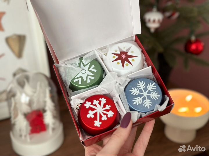 Ёлочные игрушки IKEA vinter пластик 4шт