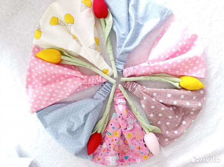 Косынка для девочки из трикотажного хлопка