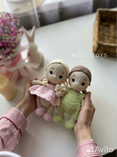 Вязаные игрушки куклы