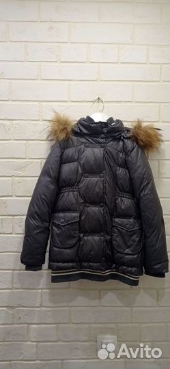 Куртка серая зимняя 134