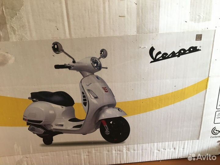 Электро мотоцикл детский Kreiss Vespa скутер