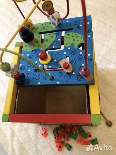 Детский развивающий куб 30х30х30 (бизикуб)