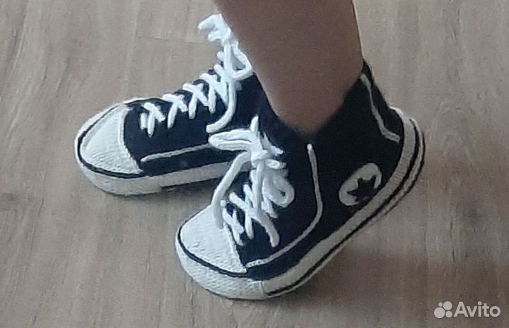 Вязаные носки-кеды