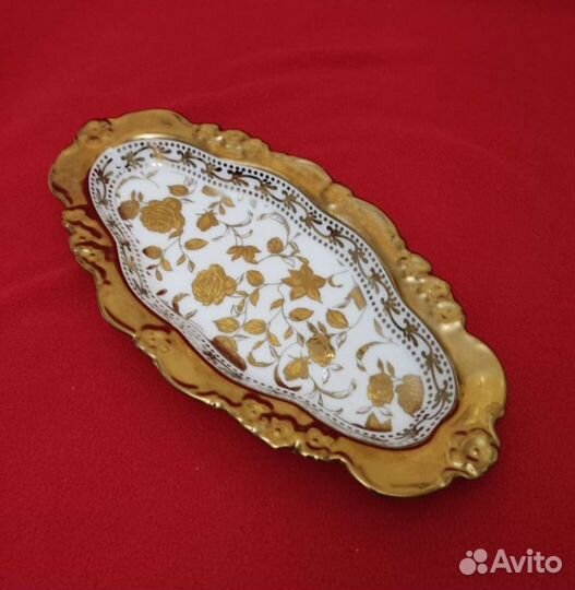 Тарелка блюдо десерт овальное р-р18на14см фарфор