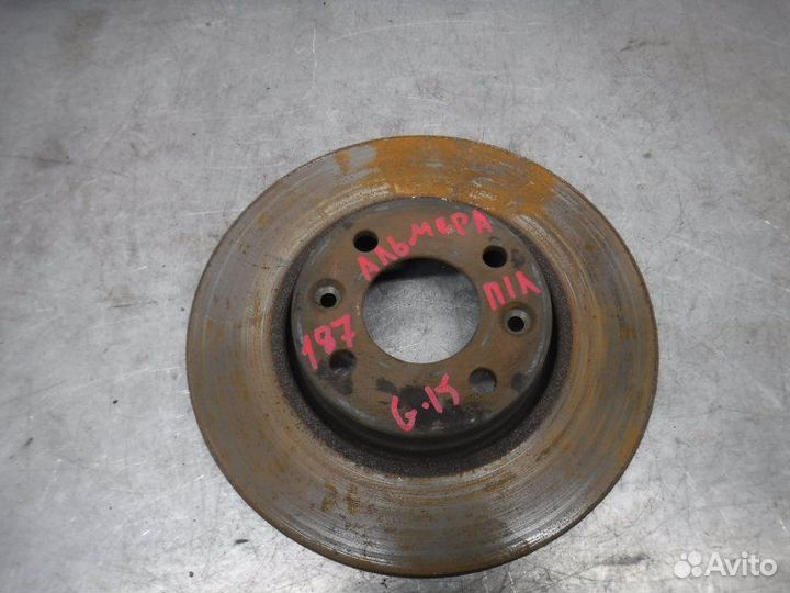 Тормозной диск передний левый Nissan Almera G15