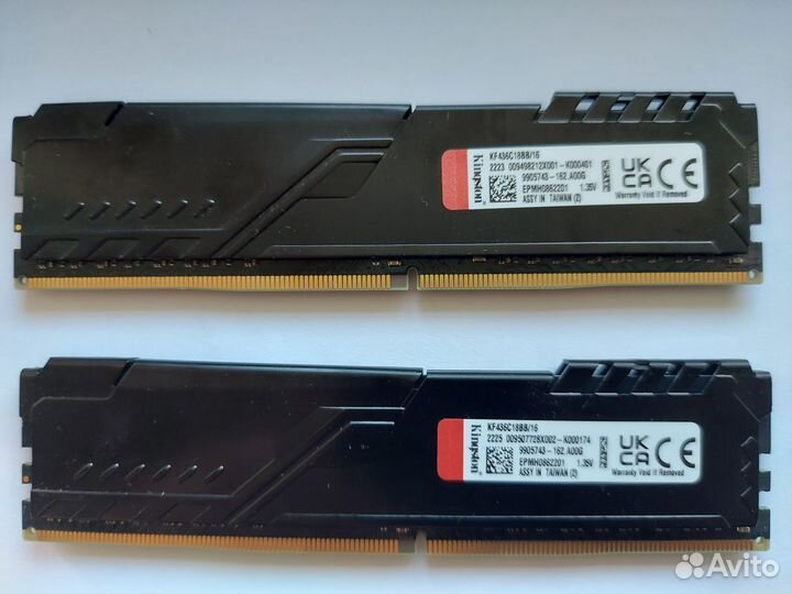 Оперативной память Kingston DDR4 32 Gb 3600 Мгц