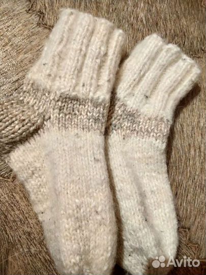 Носки ручной вязки шерстяные
