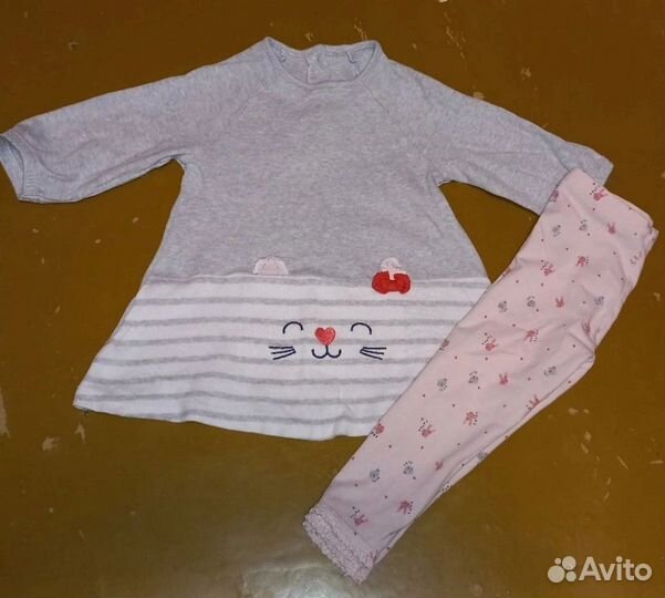 Комплект платье+легинсы mothercare 86