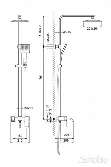 Душевая система Selene SX-1013/00z Хром