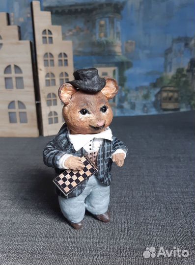 Ватная елочная игрушка 