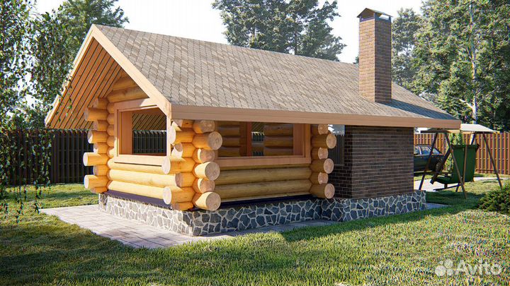 Беседка 5 на 3 из сосны kelo