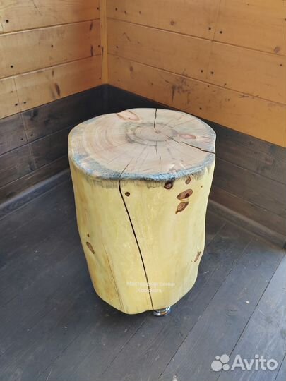 Пень интерьерный из сухого массива кедра