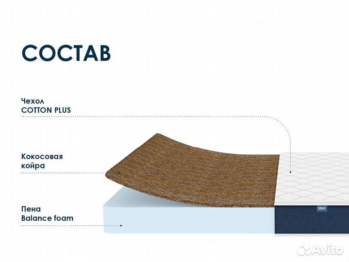 Матрас беспружинный 160х200