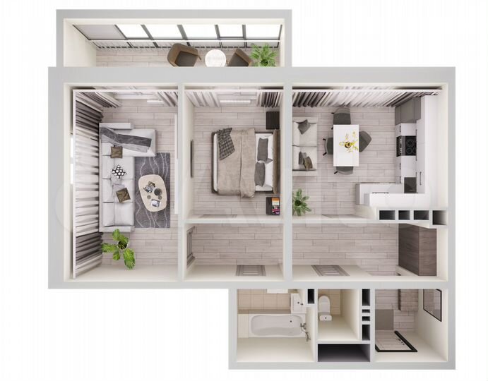 2-к. квартира, 62,6 м², 14/18 эт.