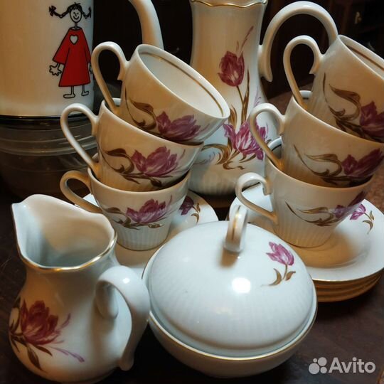 Кофейный фарфоровый сервиз Германия новый