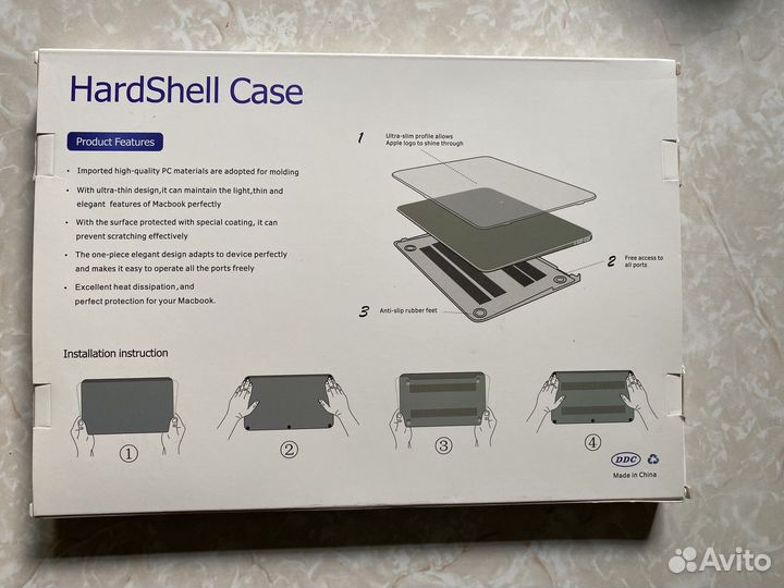 Чехол накладка пластиковая для MacBook Air 13