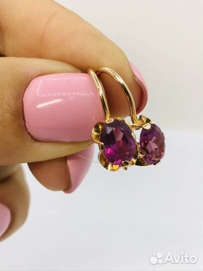 Золотые серьги 583п