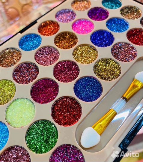 Палетка теней блестки