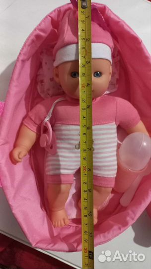 Кукла пупс с переноской и аксессуарами