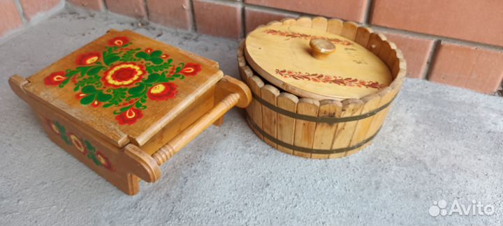 Хлебница деревянная СССР