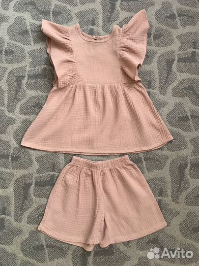 Муслиновый костюм для девочки 98-104