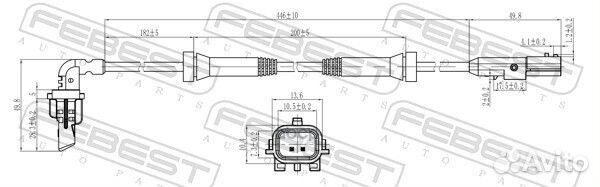 Датчик ABS задний левый 24606007 Febest