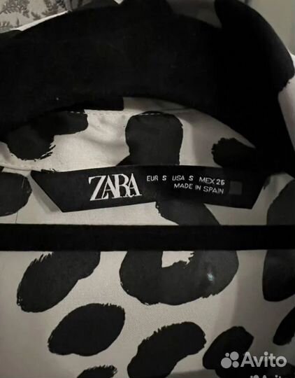 Блузка женская zara, размер s, принт леопард