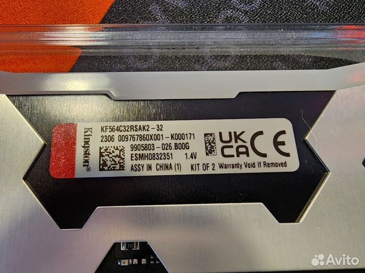 Оперативная память Kingston fury Renegade RGB 32GB