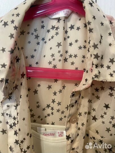 Рубашка летняя с коротким рукавом для девочки