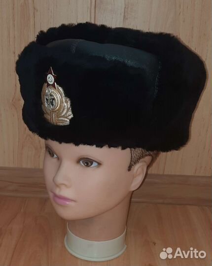 Офицерская кожаная шапка вмф СССР 60р