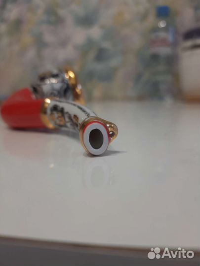 Фарфоровая сувенирная трубка СССР