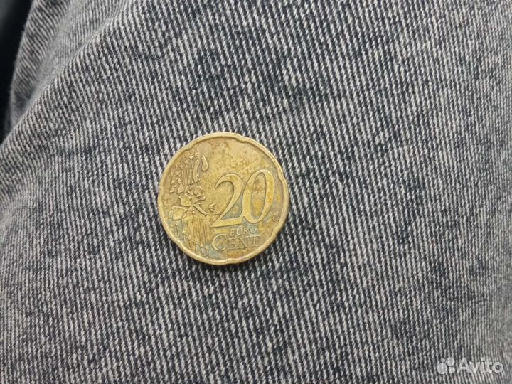 Монета 20 евро 2002 года