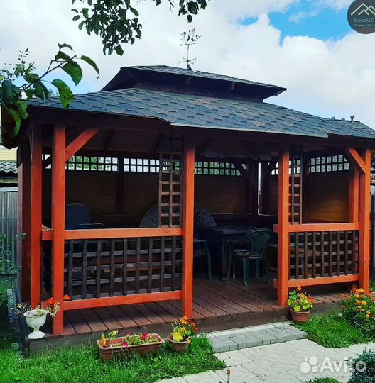 Беседка с мангальной зоной