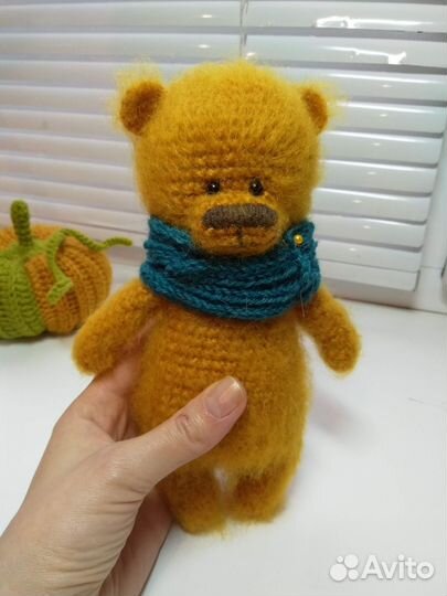 Мишка Тедди, вязаная игрушка ручной работы
