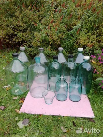 Бутыли стеклянные для приготовления вина, из СССР