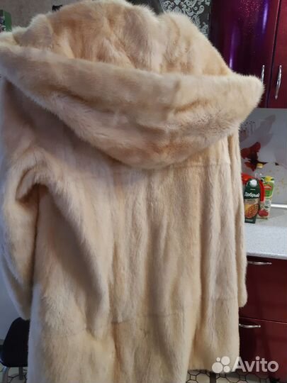 Шуба норковая с капюшоном 46 48 бу
