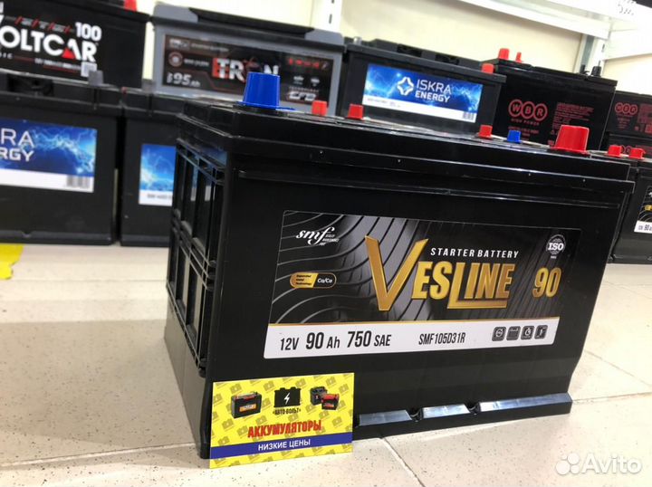 Аккумулятор Vesline Asia (Турция) 90Ач 750А