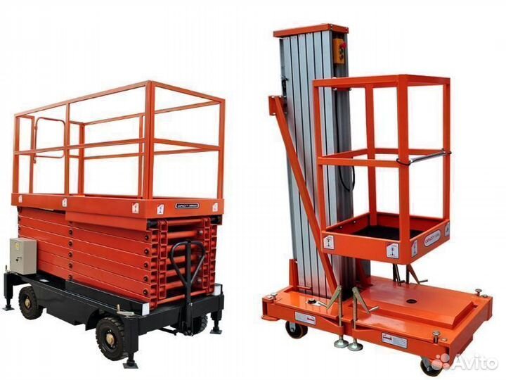 Подъемники ножничныйе, телескопические