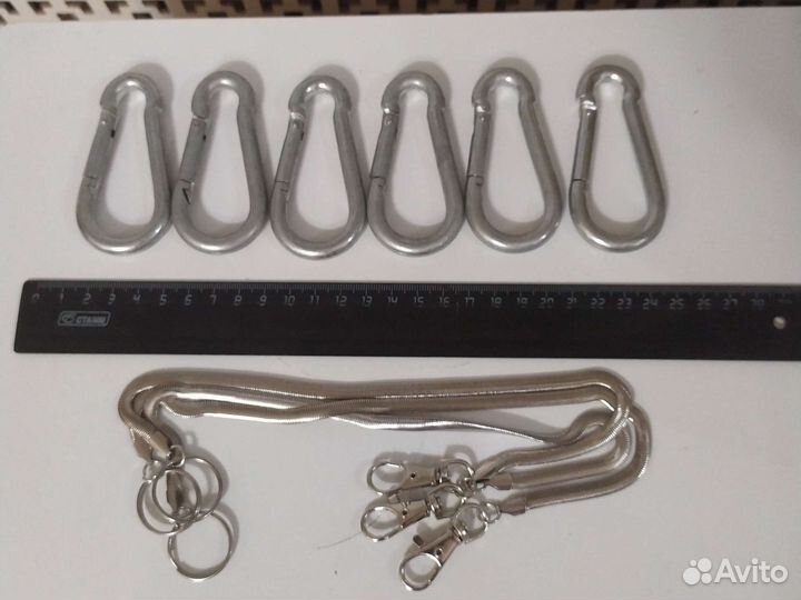 Карабины и цепочки по 50