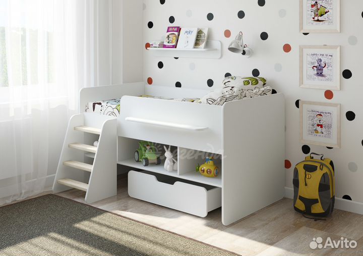 Детская кровать от 3-х лет Легенда 6 Белая