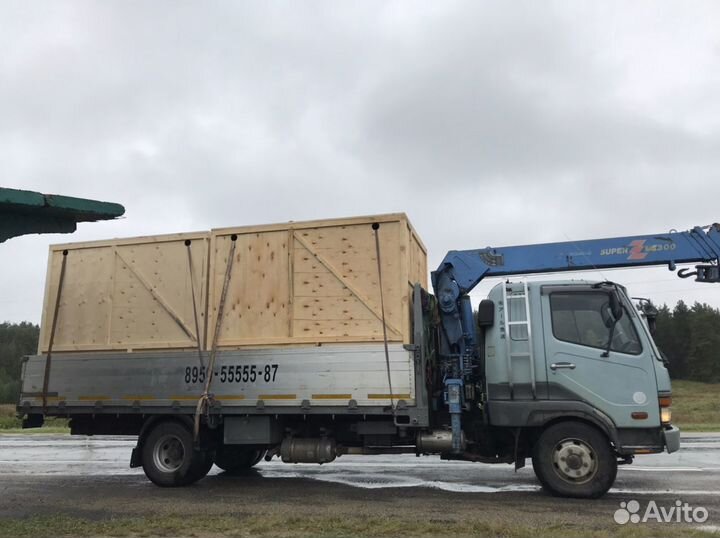 Аренда и услуги манипулятора, стрела 3 т, 12.5 м, борт 5 т, 6 м