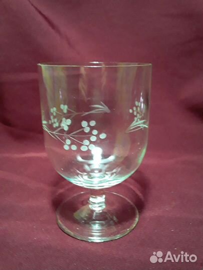 Рюмка на ножке Стекло СССР Винтаж посуда